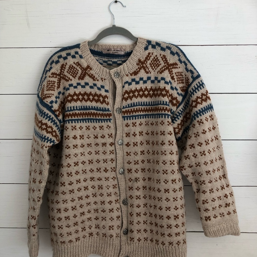 The perfect oversized 100% Wool Vintage Cardigan